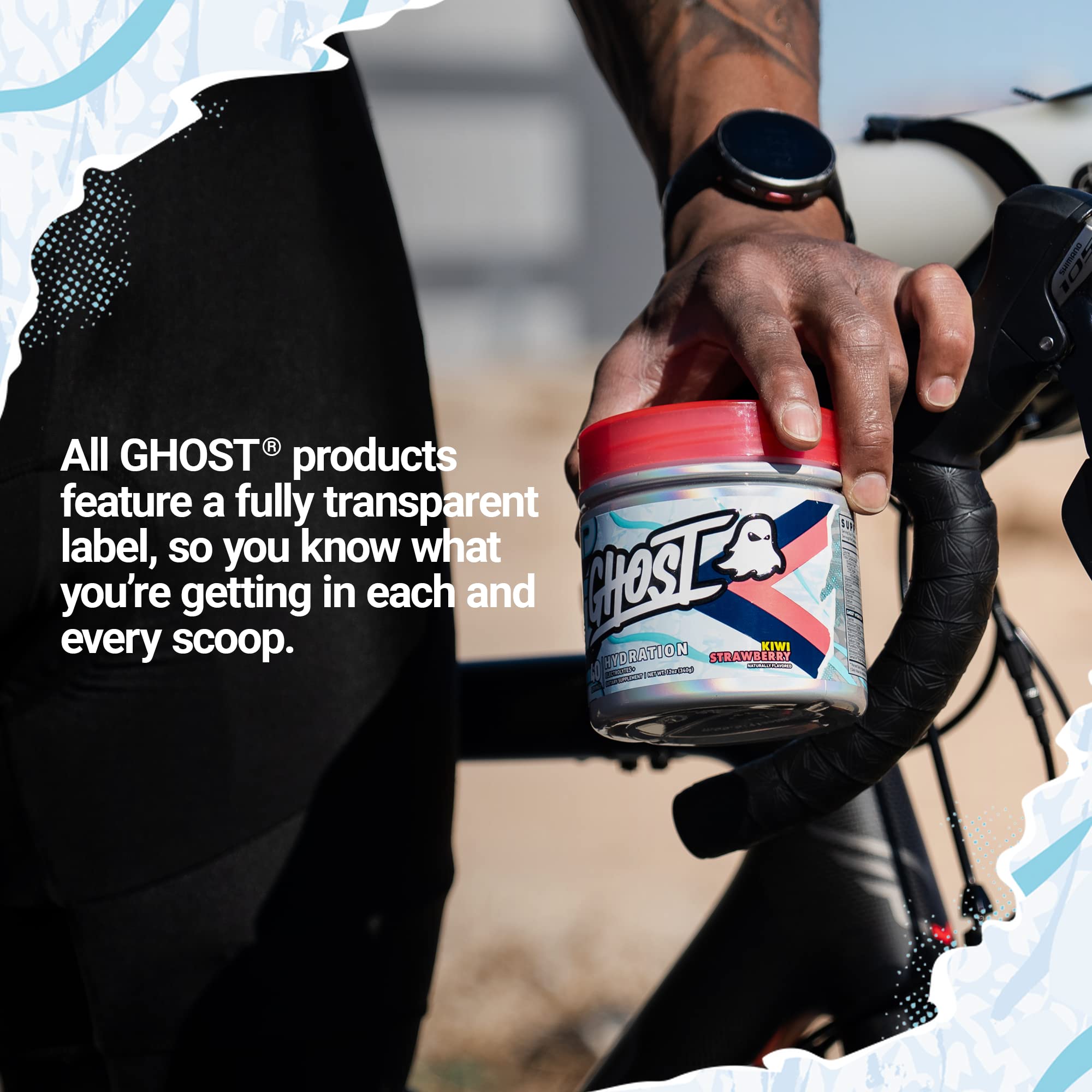 Cold Ghost Hydration Kiwi Strawberry served over ice suggests tasty, hydrating refreshment