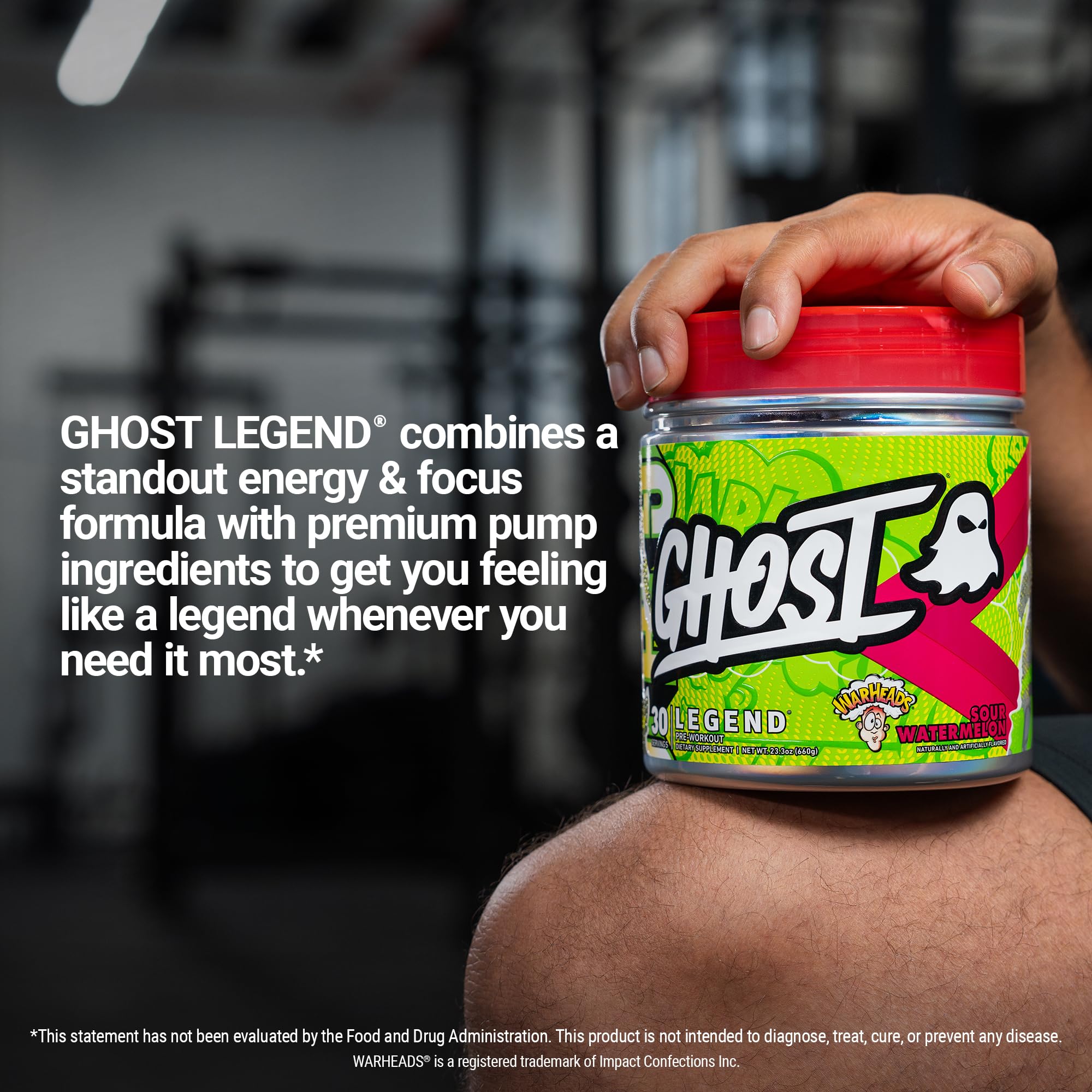 GHOST Legend athlete preparing a workout with a ready-to-mix formula