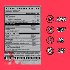 GHOST Legend blue raspberry bottle beside glass suggests easy pre-workout mix.