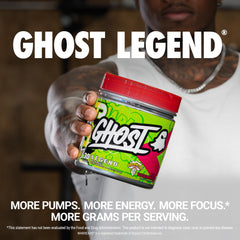 GHOST Legend scoop dispensing powder for precise servings and easy mixing