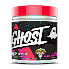 Ghost Pump bottle with Warheads Sour Watermelon label showing stimulant-free pump potential