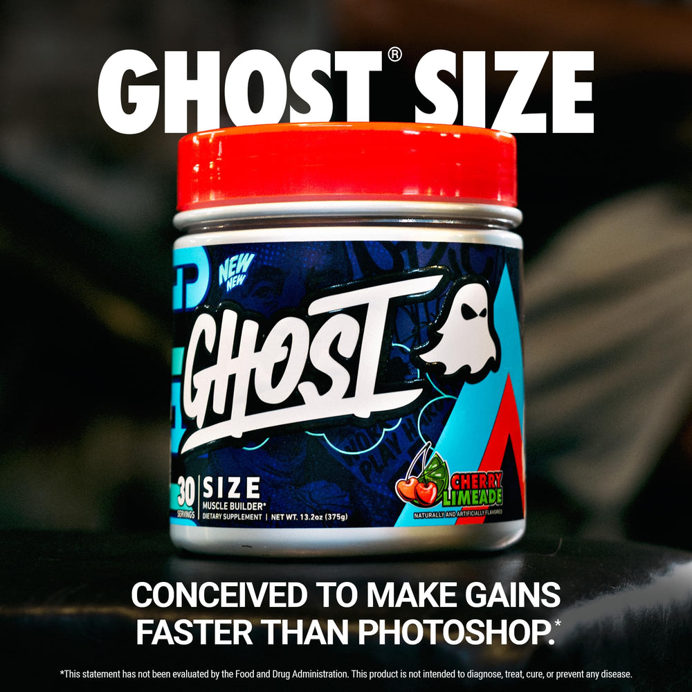 Ghost Size V3 scoop highlights active ingredients for strong workouts