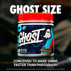 Ghost Size V3 scoop highlights active ingredients for strong workouts