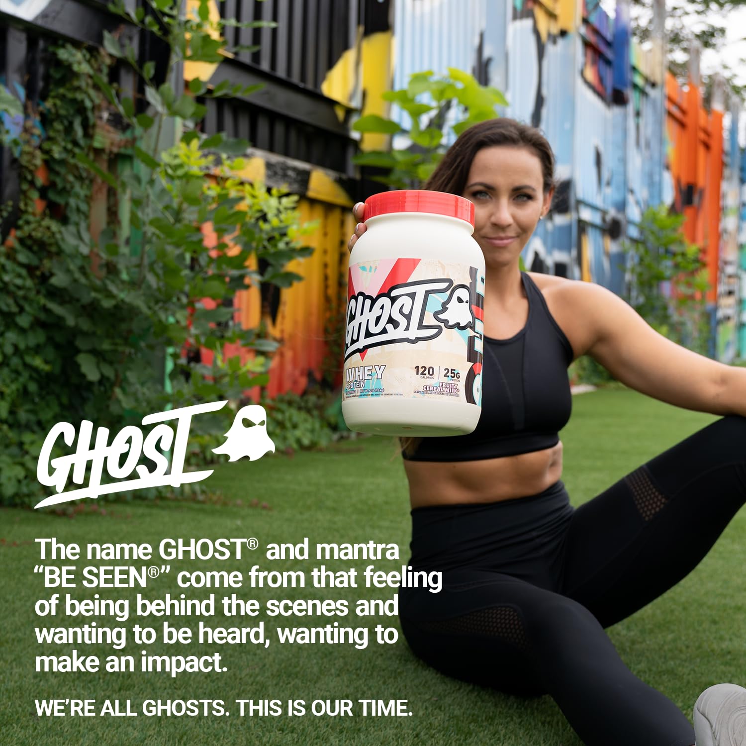 GHOST baking-dish image hints protein-enriched treats and quick snacks.