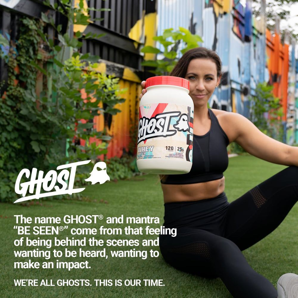 GHOST baking-dish image hints protein-enriched treats and quick snacks.