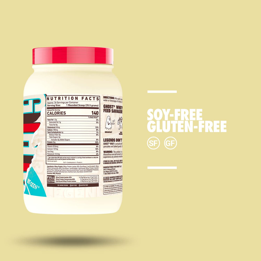 GHOST label close-up showing transparent dose of ingredients