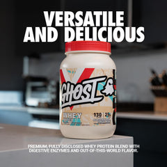 Ghost Whey Marshmallow Cereal Milk scoop ready for a 25 g protein boost.