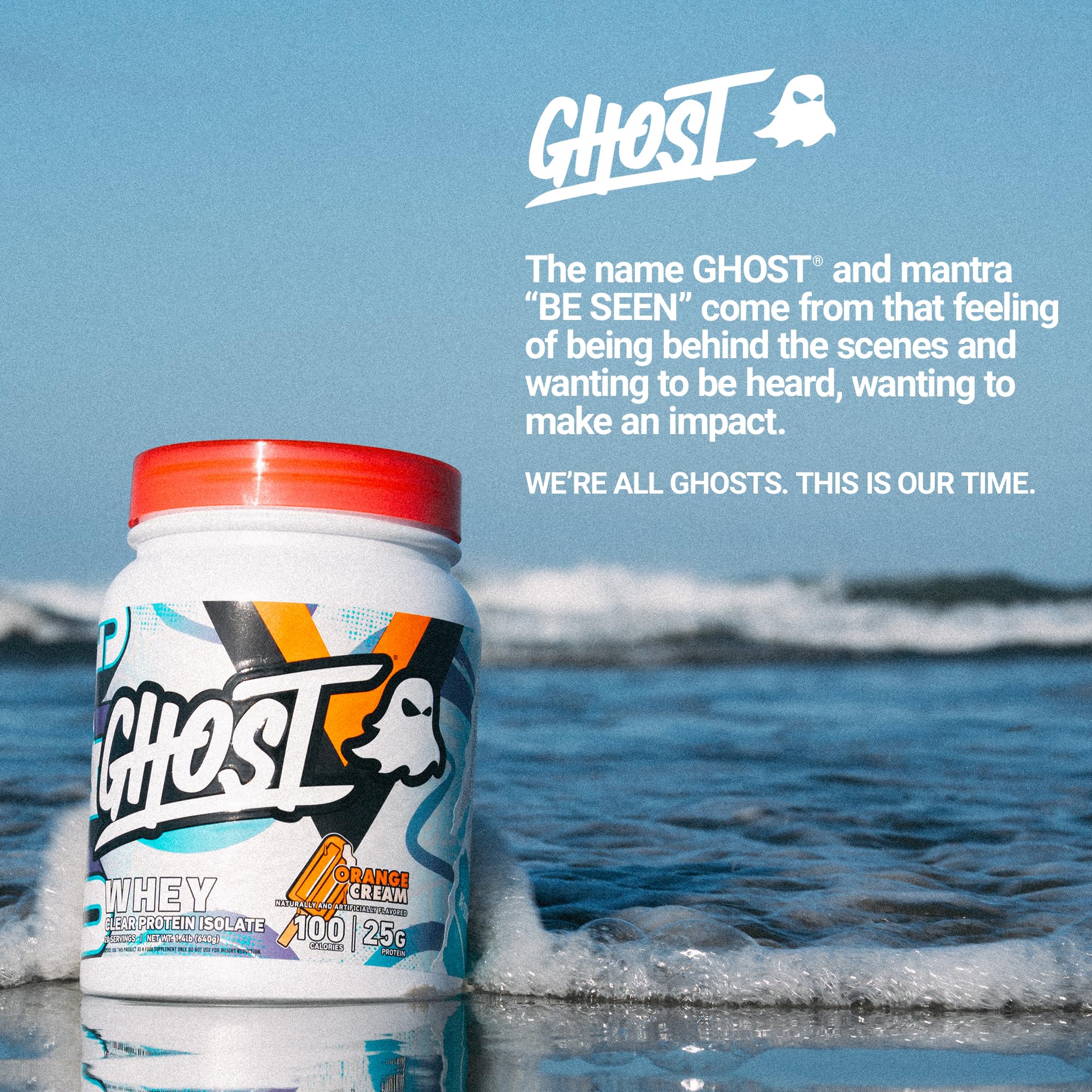 Ghost Clear Whey Orange Cream post-workout scene for recovery.