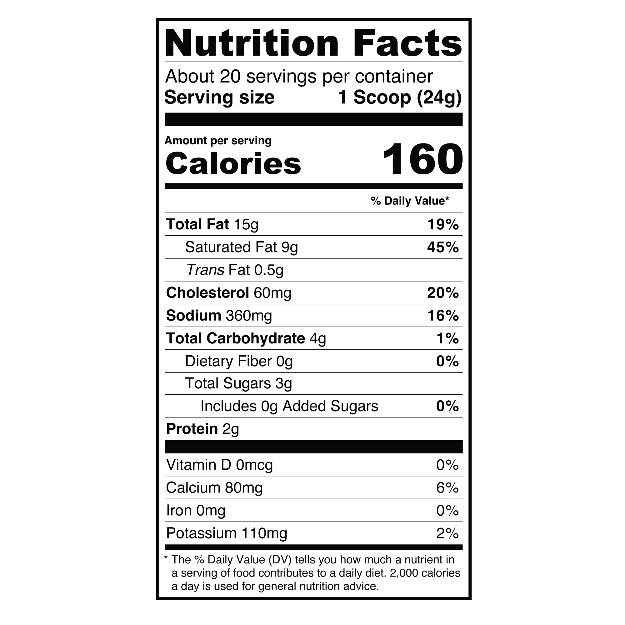 Giant Sports packaging photo shows a 20-serving bag.