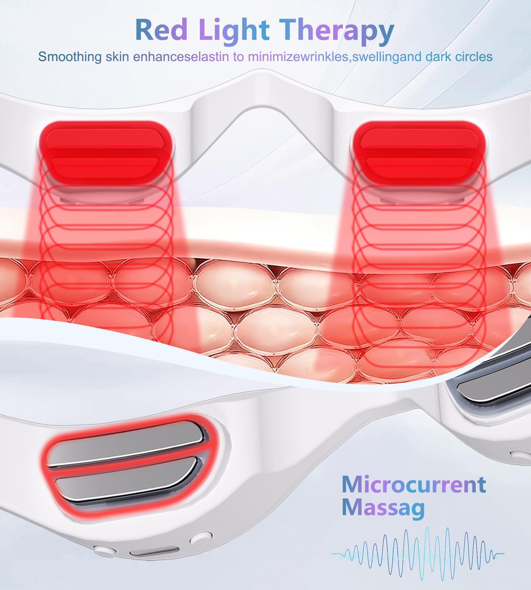 GIAYERN ergonomic 3D fit contours around the eyes for even therapy.