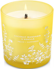 GIFTAWAY coconut-mandarin-vanilla candle with wood wick for a calming ambiance