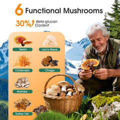 gifonas Mushroom Coffee Reishi bottle highlighting smooth energy and daily ritual