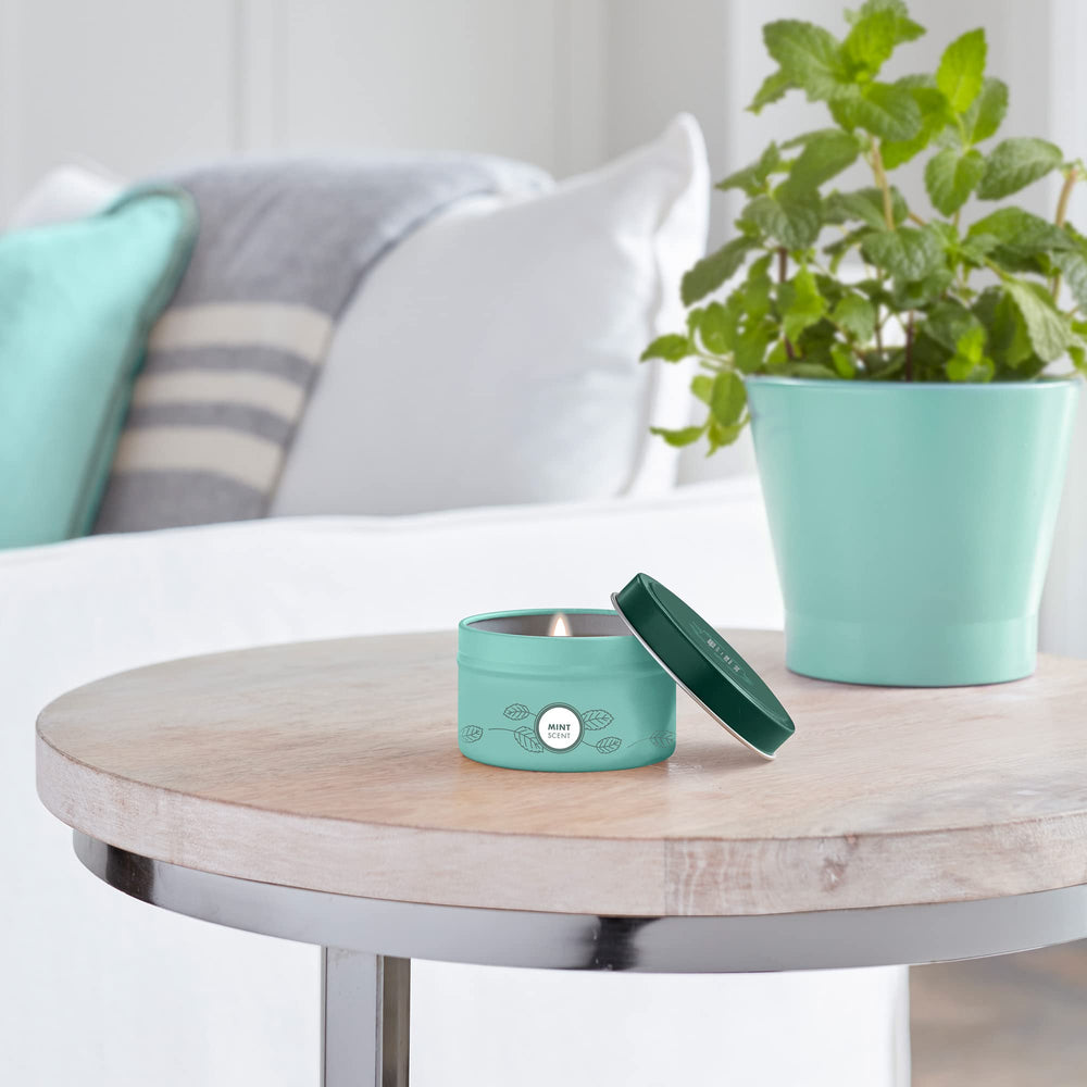 Gift-ready Mrs. Meyer's Mint Tin Candle ideal for small thoughtful gifts.