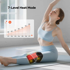 GINEKOO Knee Massager shows timer options for tailored relaxation sessions.
