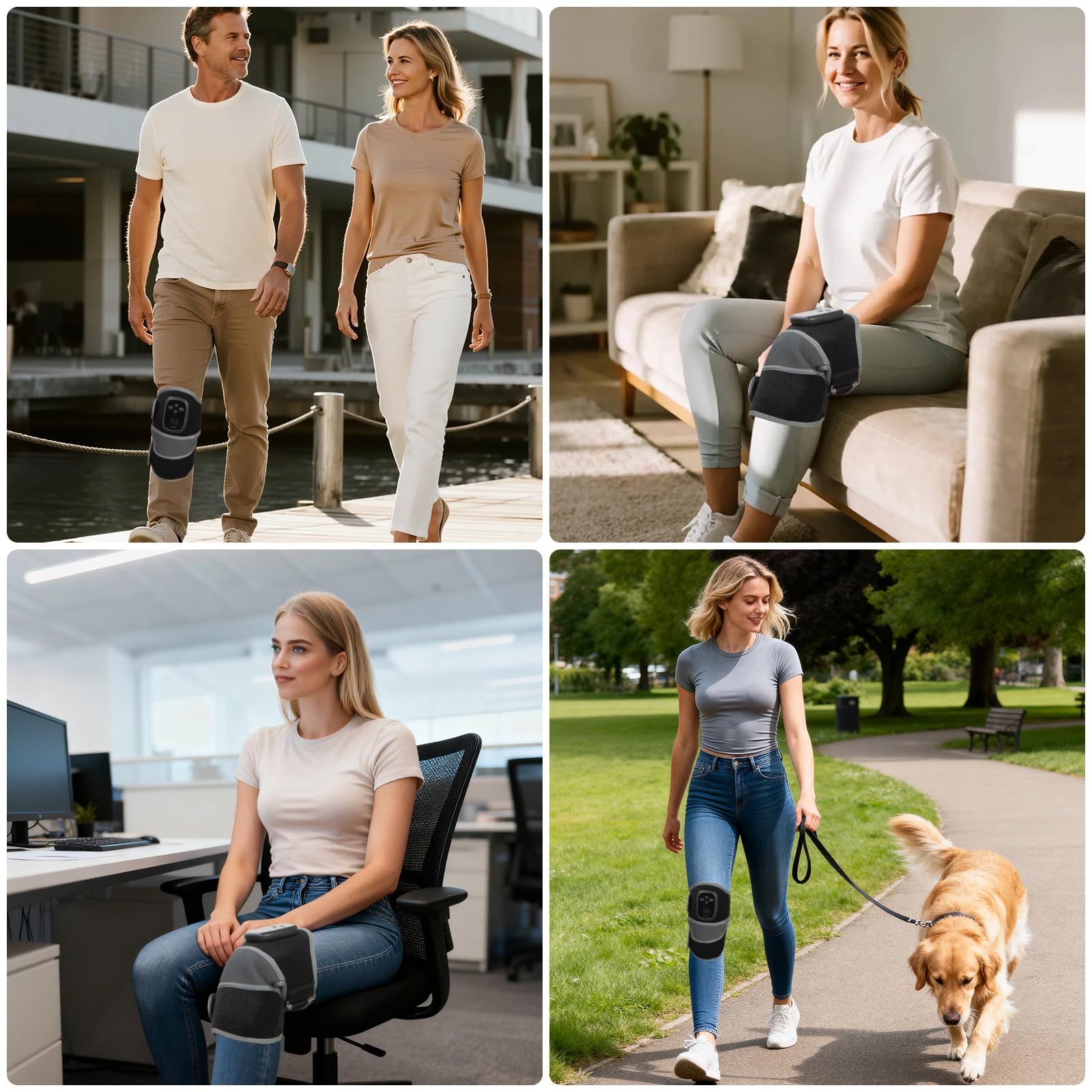 GINEKOO Knee Massager offers user-friendly controls for effortless setup.