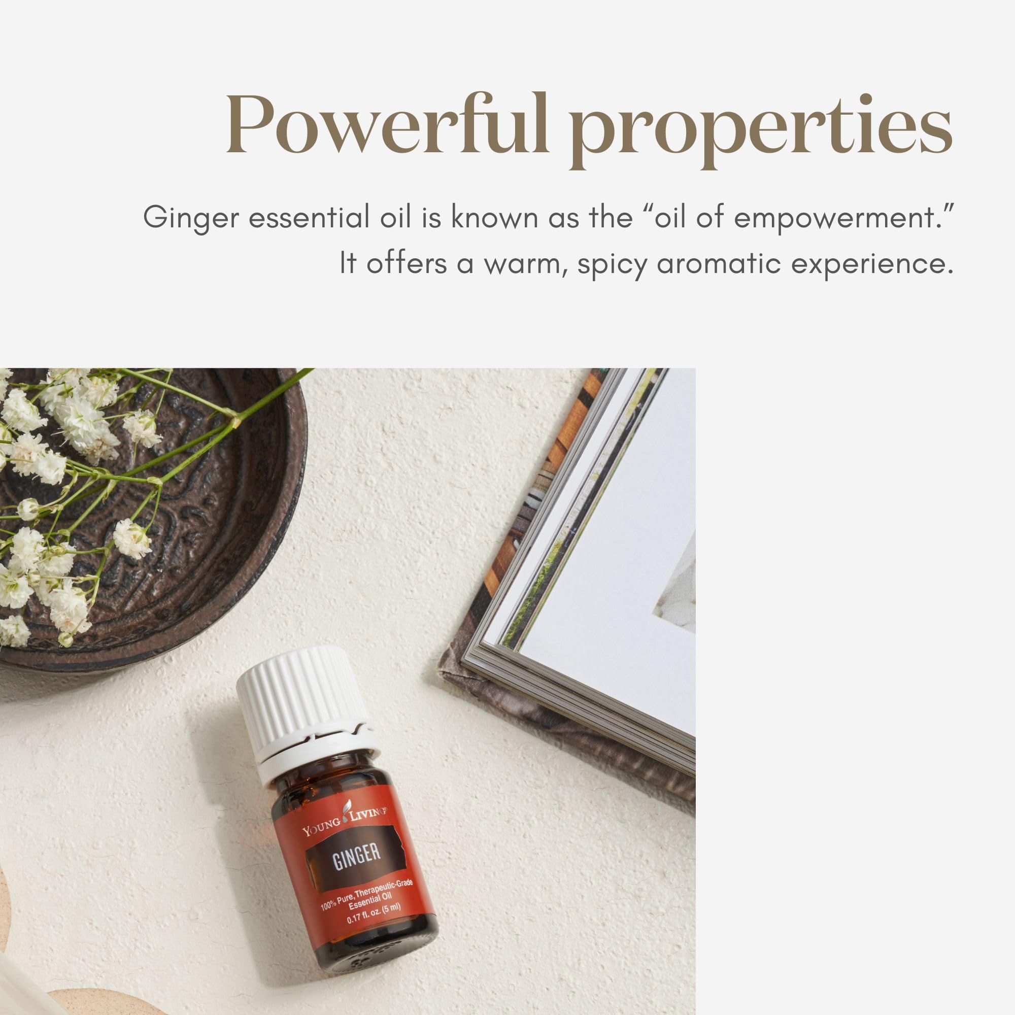 Ginger Essential Oil added to a beverage for flavor and mood
