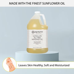 Ginger Lily Farms Ultra-Lite Massage Oil fragrance-free formula suited for sensitive skin