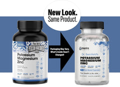 GINSPIRE NUTRITION Magnesium Potassium Zinc capsules in bottle for easy daily use