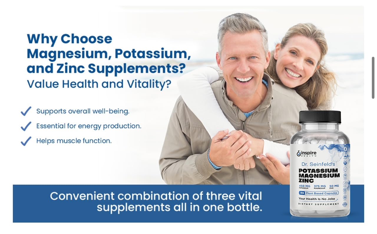 GINSPIRE NUTRITION Magnesium Potassium Zinc vegan non-GMO packaging emphasizes clean ingredients
