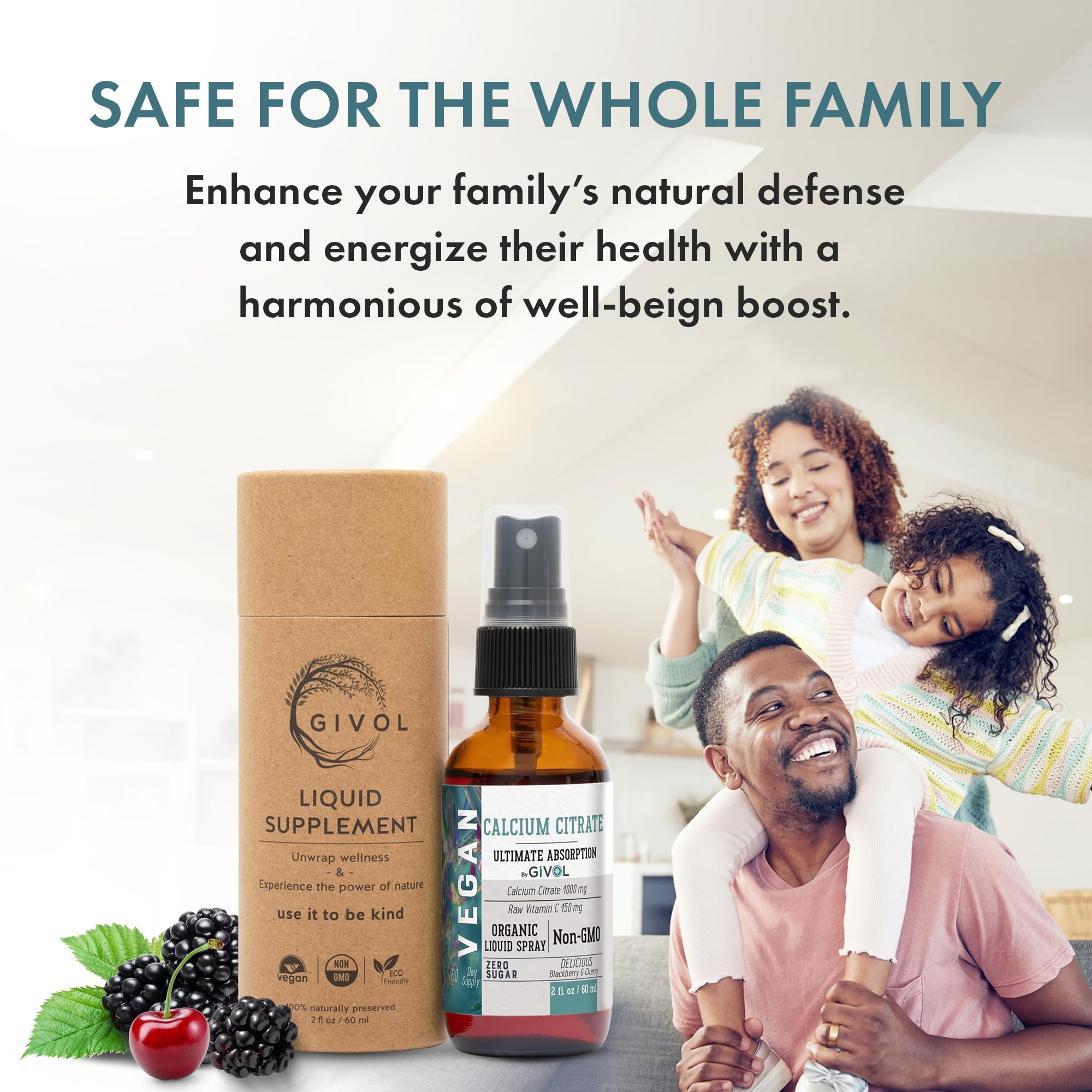GIVOL label highlights plant based, gluten free and sugar free benefits