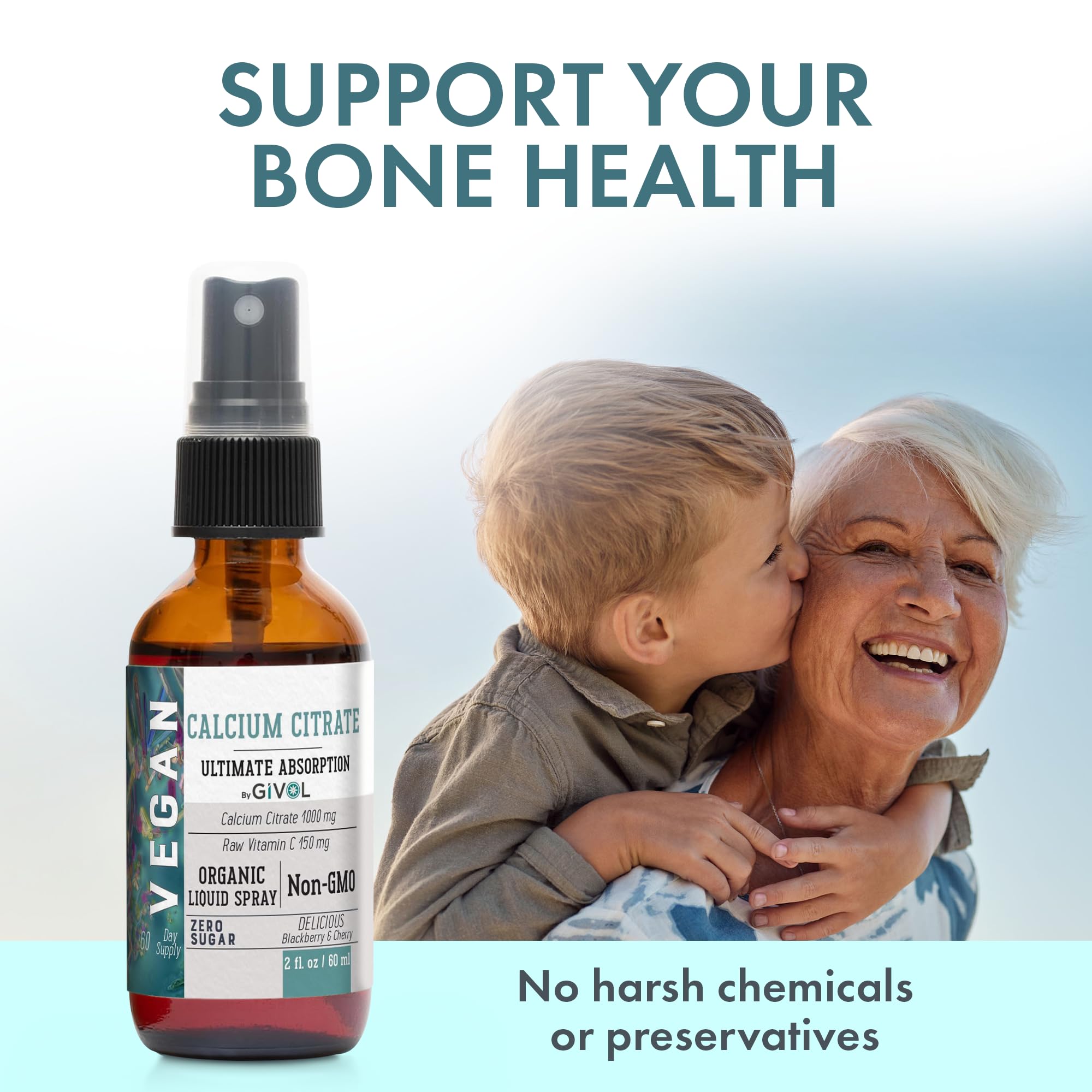 GIVOL liquid spray under tongue for fast, simple absorption