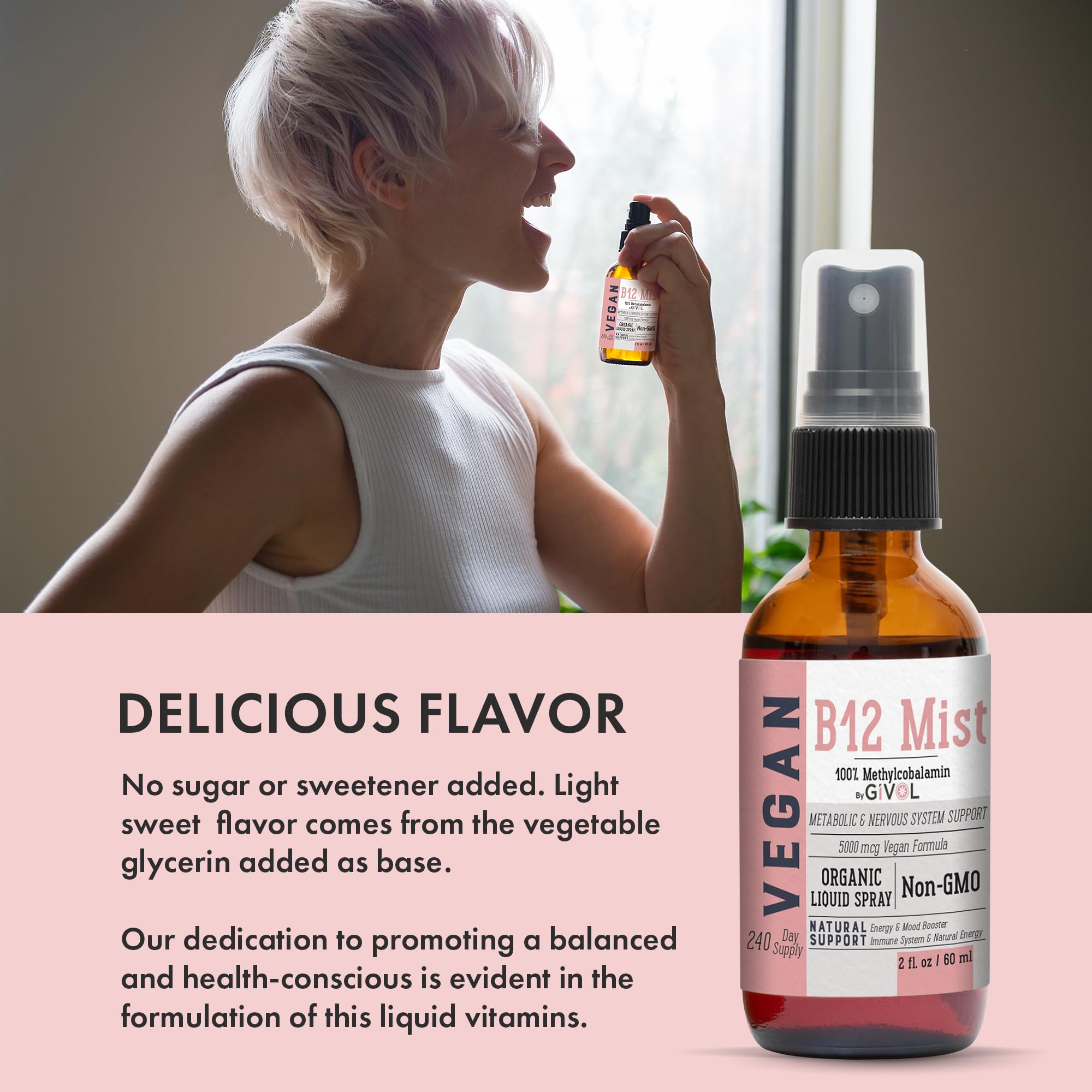 GIVOL B12 Mist application-use – quick spray supports focus and daily vitality.