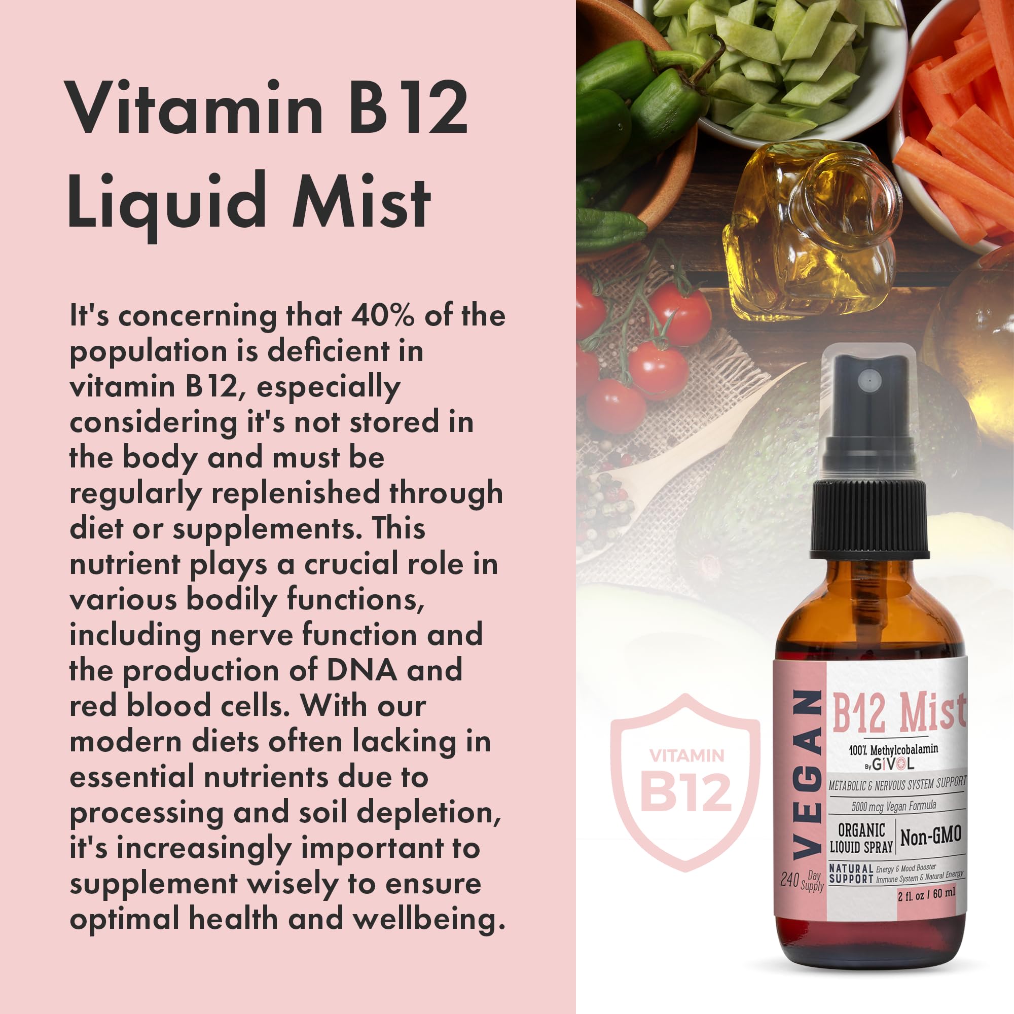 GIVOL B12 Mist spray-action – convenient, fast absorption without pills.