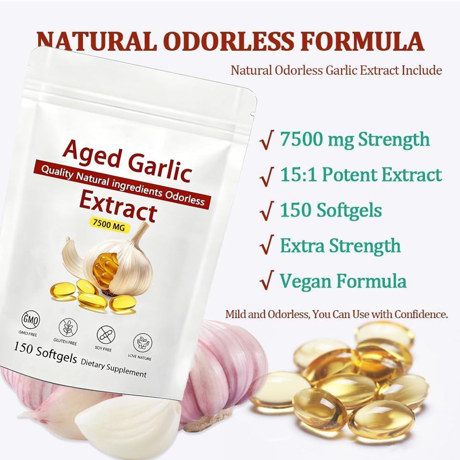 GKOKG organic garlic bulbs reflecting natural sourcing and quality.