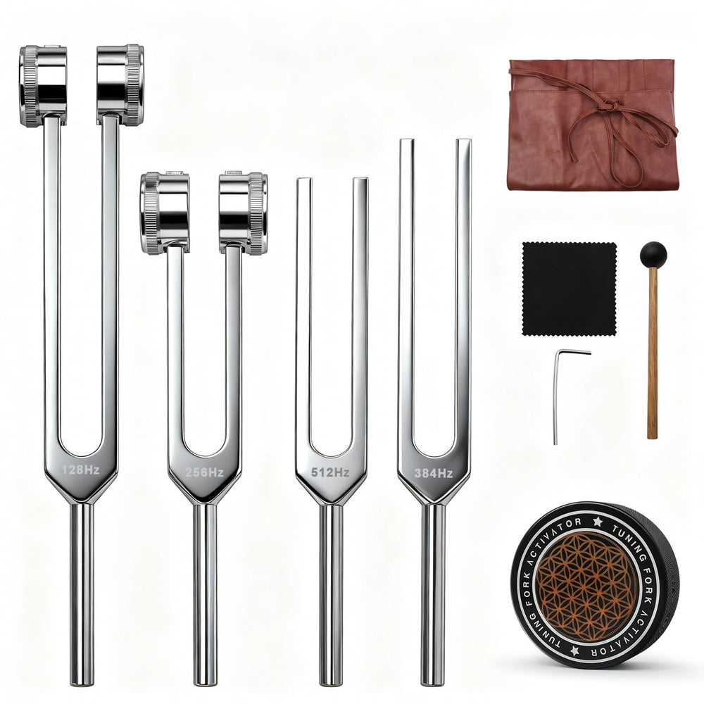 Gkweres 128Hz tuning fork for precise resonance during meditation.