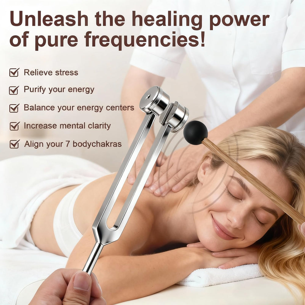 Gkweres 512Hz tuning fork aids deep relaxation and mindfulness.