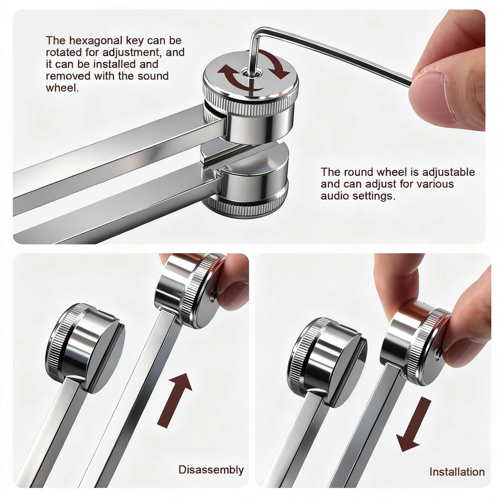 Gkweres wooden mallet for precise tuning fork strikes.