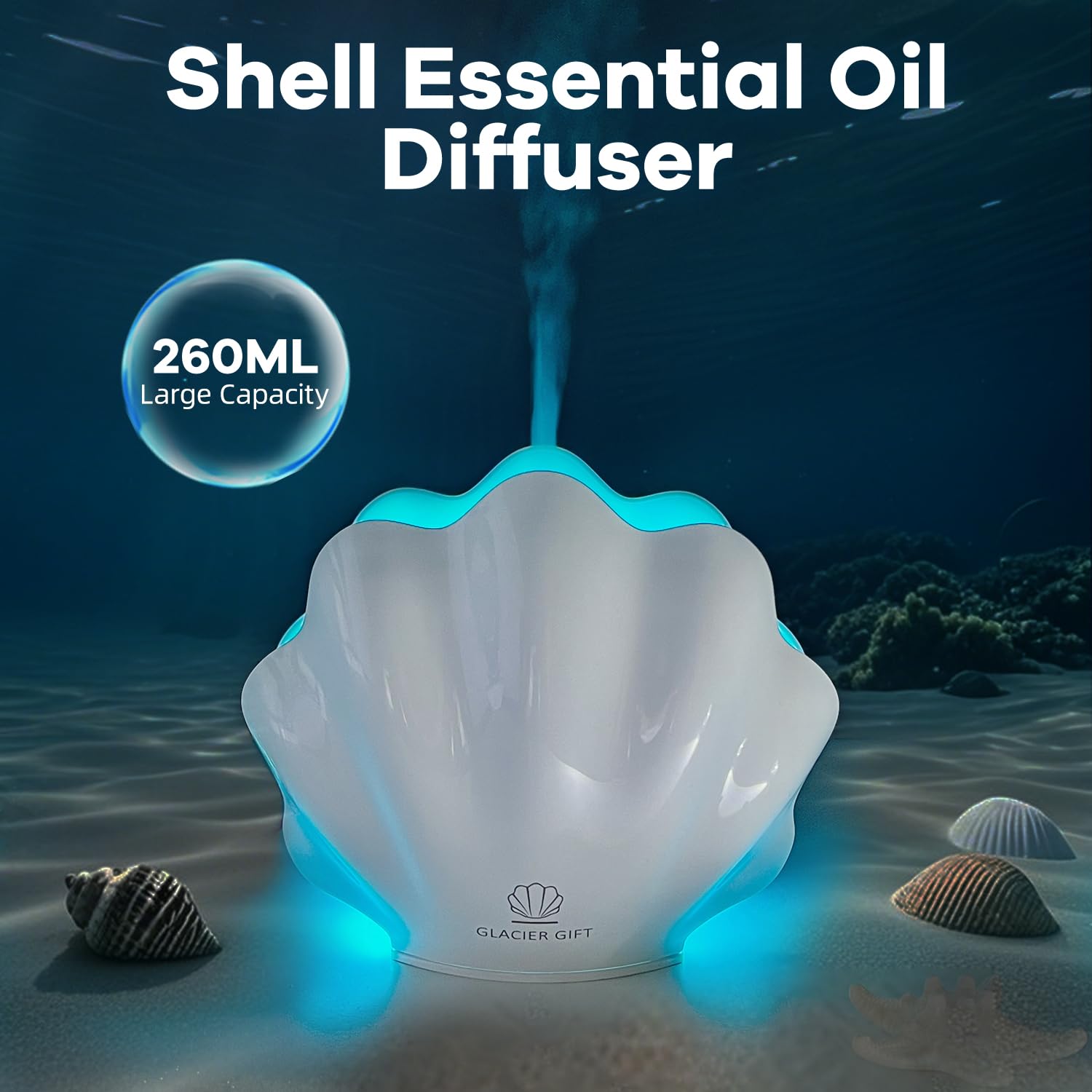 GLACIER GIFT diffuser remote control for easy operation.