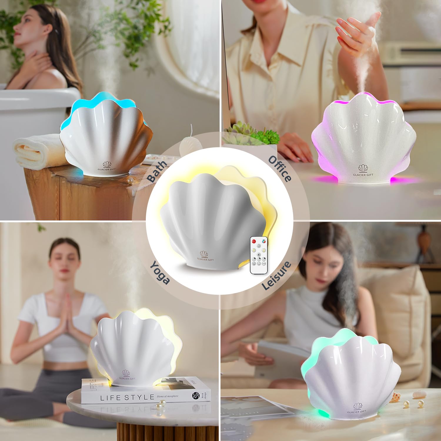 GLACIER GIFT dual mist modes for flexible diffusion.
