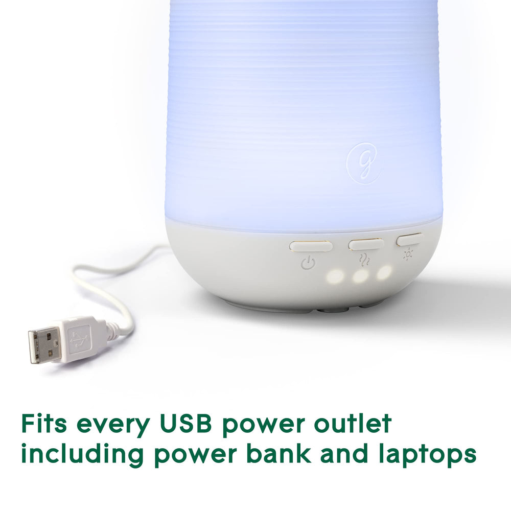 Glade Aromatherapy Diffuser LED lights showcase six color options.