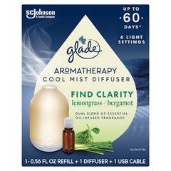 Glade Aromatherapy Diffuser setup demonstrates quick plug-in installation for instant ambience.