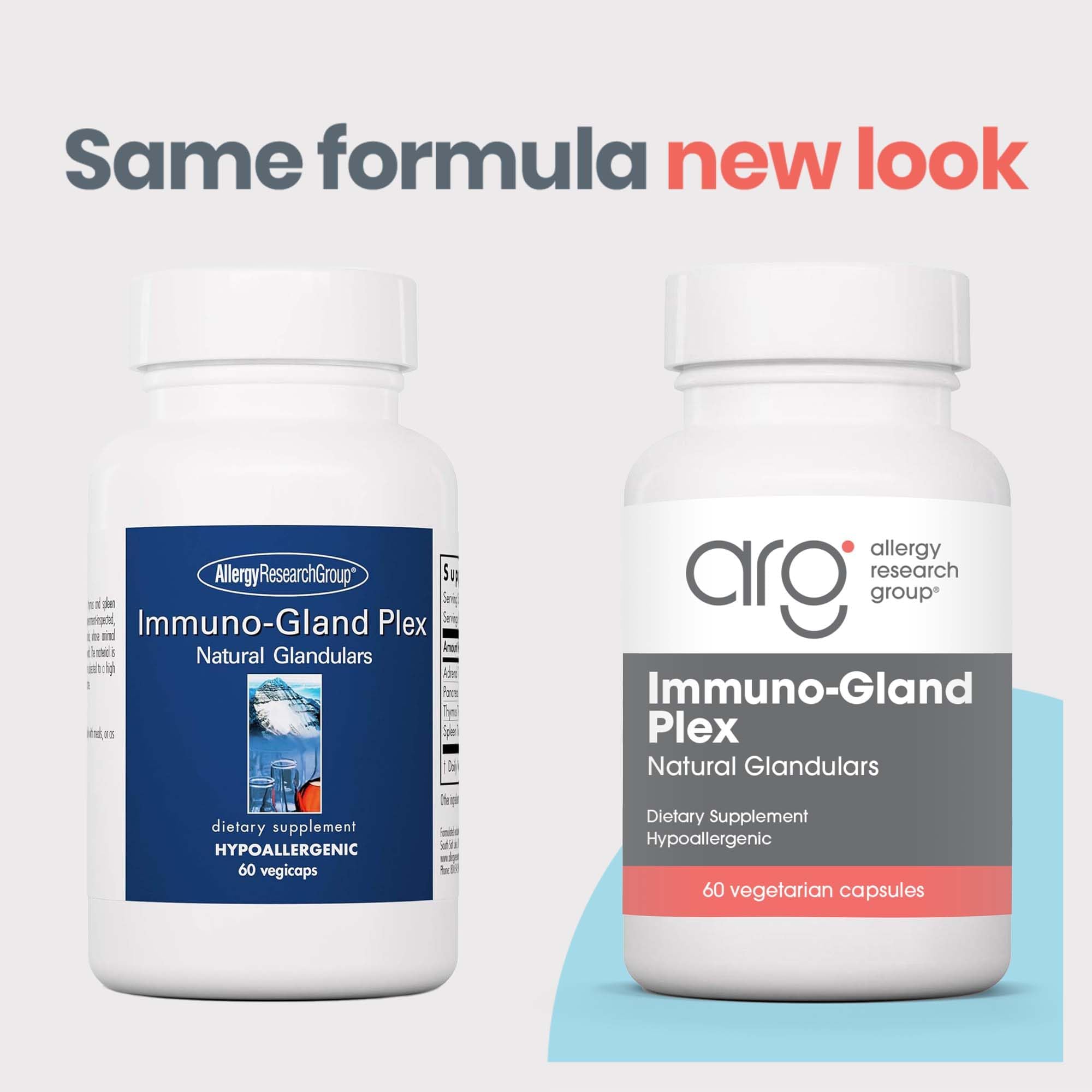 Adrenal tissue focus in Immuno-Gland Plex glandular blend for daily vitality.