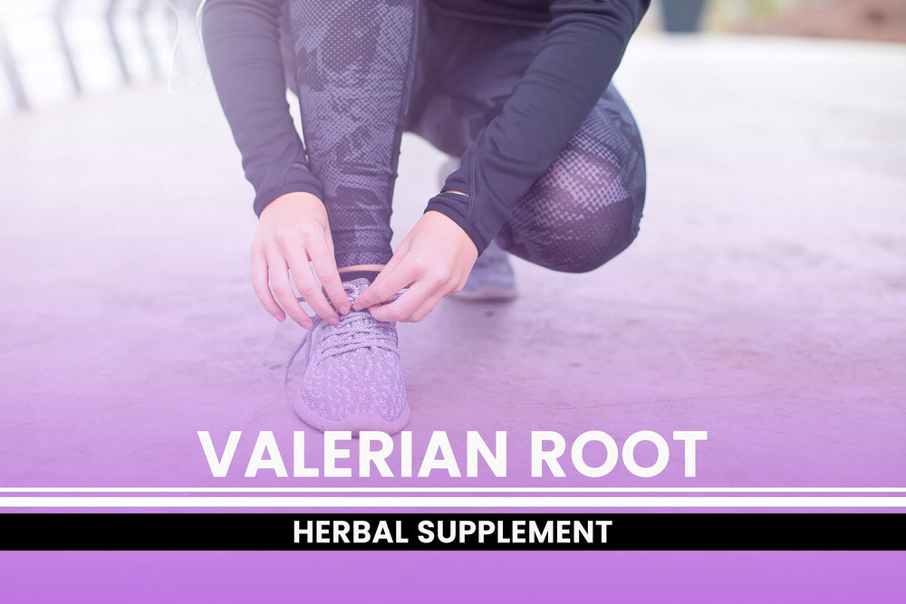 Glass bottle of Pure Original Ingredients Valerian Root Capsules on a clean surface