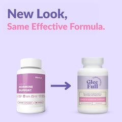 GLEEFULL SUPPS GleeFull Over 30 hormone support bottle ready for easy daily routine