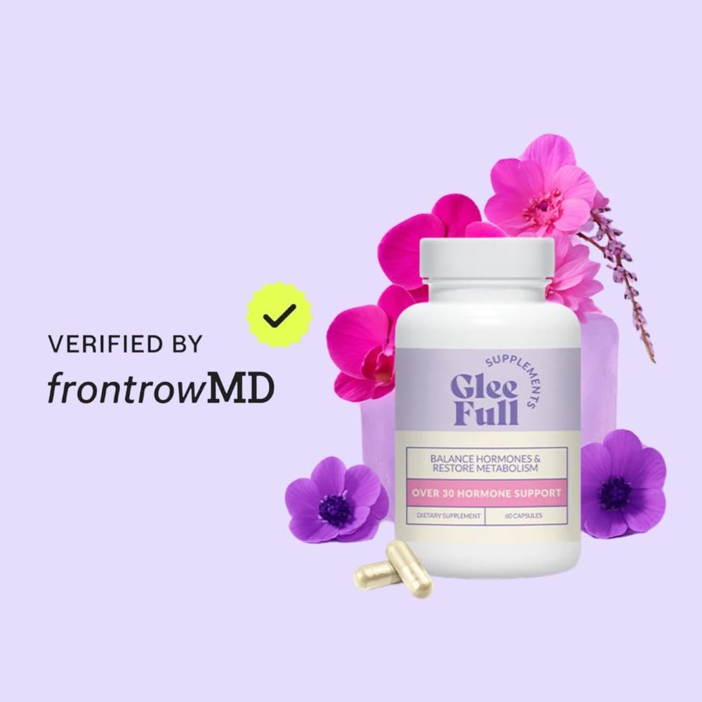 GLEEFULL SUPPS GleeFull Over 30 packaging highlights natural herb blend for potential balanced wellness