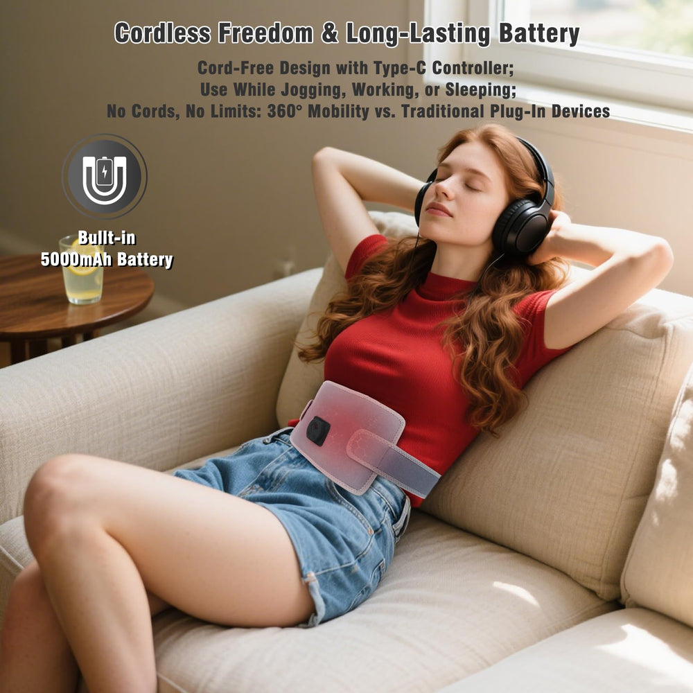 Glentaxy red light therapy wrap for back comfort and muscle relaxation.