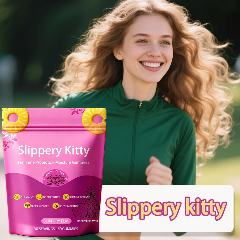 Glo Vous Slippery Kitty Gummies pineapple flavor for tasty daily guidance.