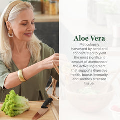 Global Healing Center Aloe Vera capsules close-up for easy, everyday digestive and immune-friendly wellness.