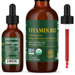 Global Healing Center B12 Sublingual 5000 mcg bottle for sustained energy support.