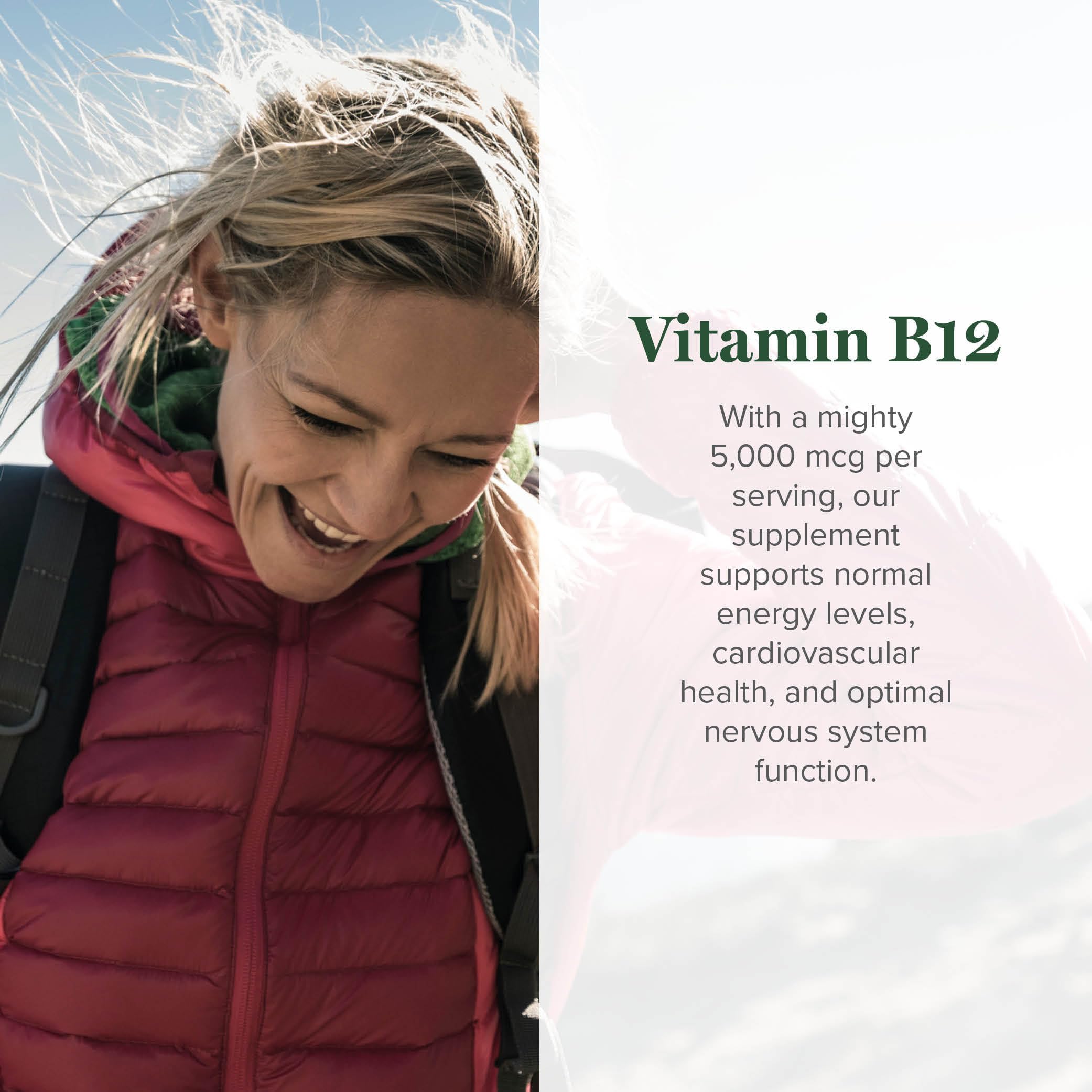 Global Healing Center B12 drops close-up showing liquid formula for absorption.