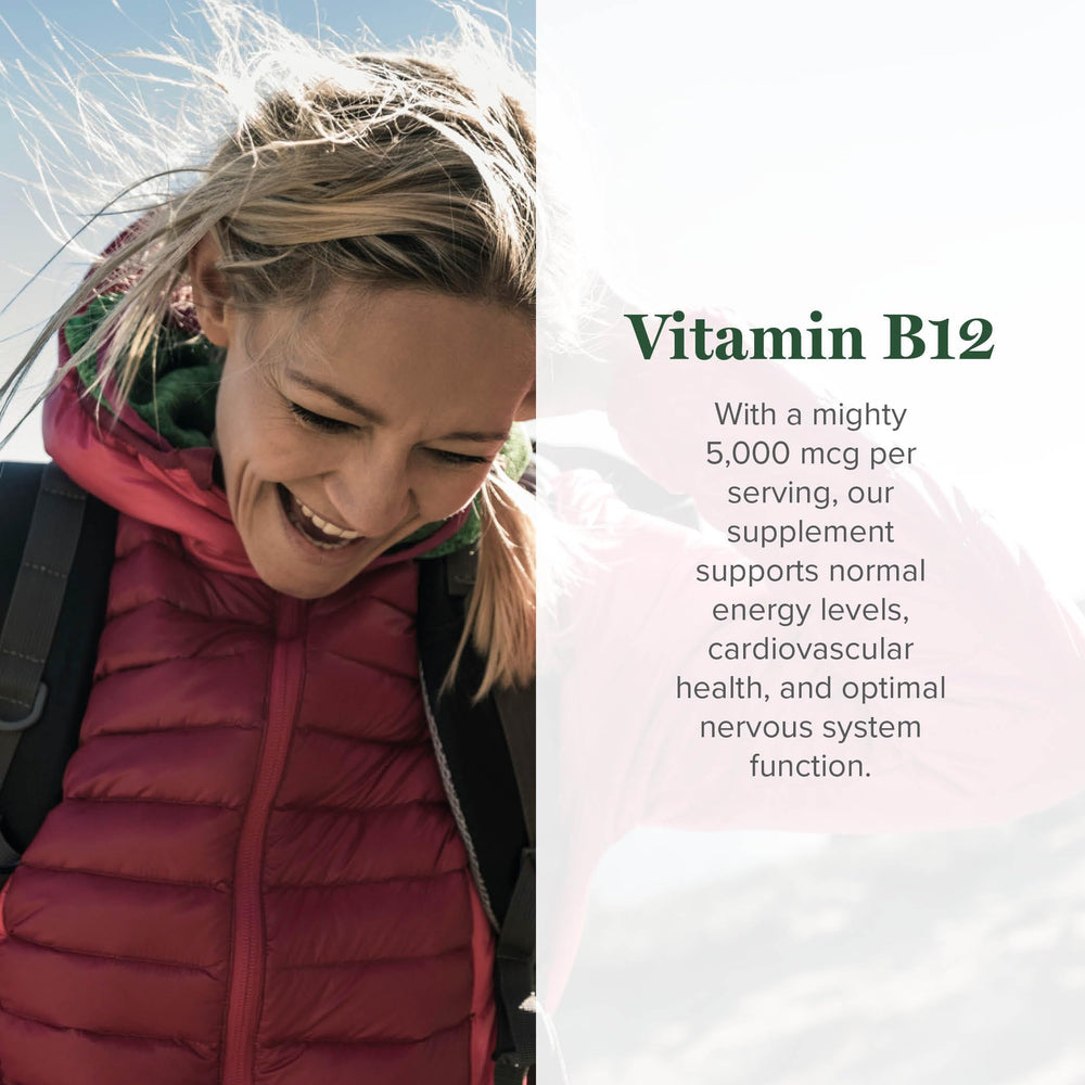 Global Healing Center B12 drops close-up showing liquid formula for absorption.