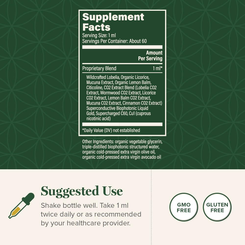 Global Healing Center Foreign Protein Cleanse dropper image suggests easy daily dosing.