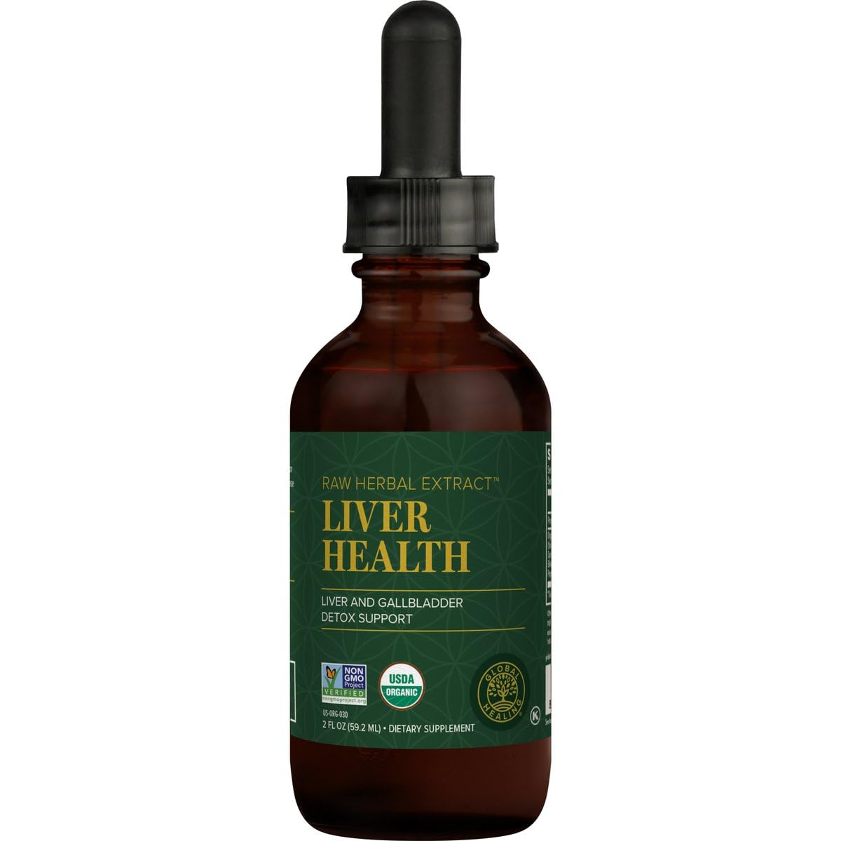 Global Healing Center Liver Health bottle ready for daily liver support.
