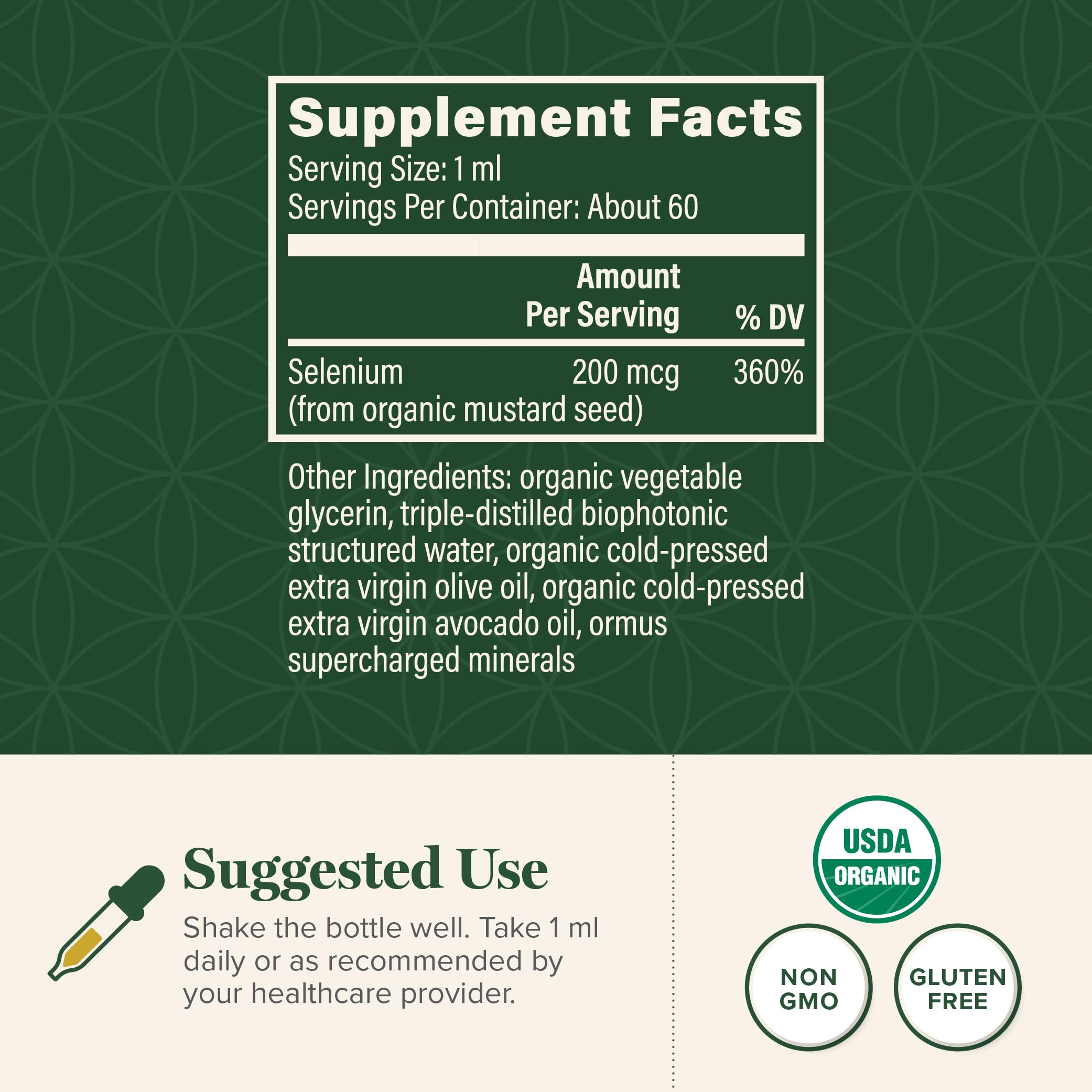 Global Healing Center organic mustard seed source emphasizes vegan, gluten-free selenium.