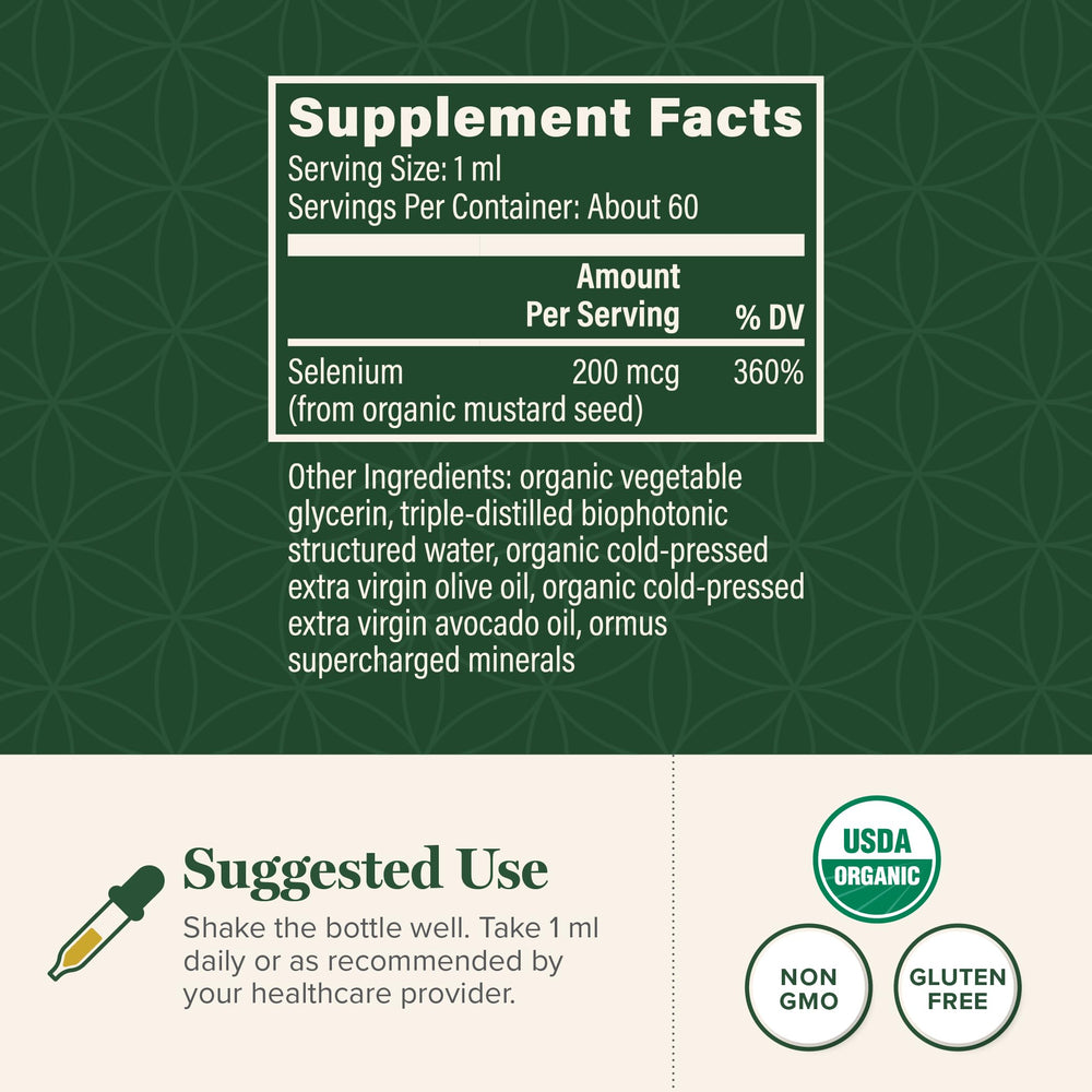 Global Healing Center organic mustard seed source emphasizes vegan, gluten-free selenium.