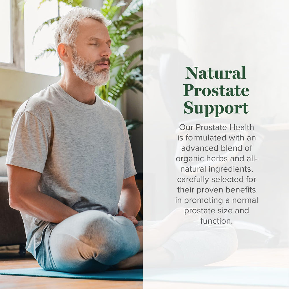 Global Healing Center Prostate Health label highlights herbs for urinary support